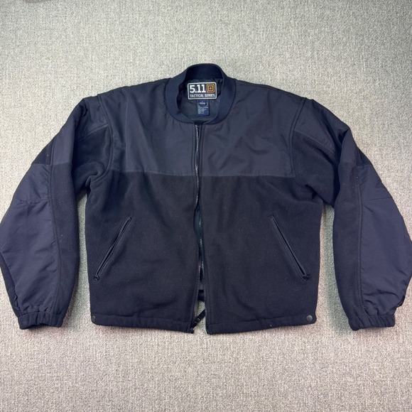 5.11 Tactical Series Other - 5.11 Tactical Series Fleece Lined Bomber Jacket Black Nylon Shell Size L